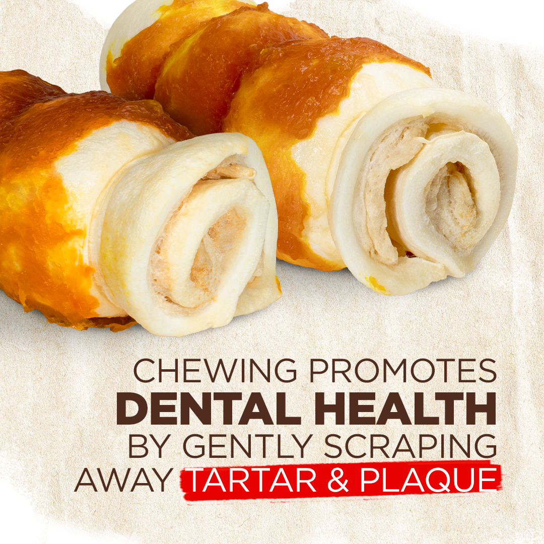 5-6 Inch Beef Cheek Rolls Chicken Flavor Natural Farm Shop Beef Chews