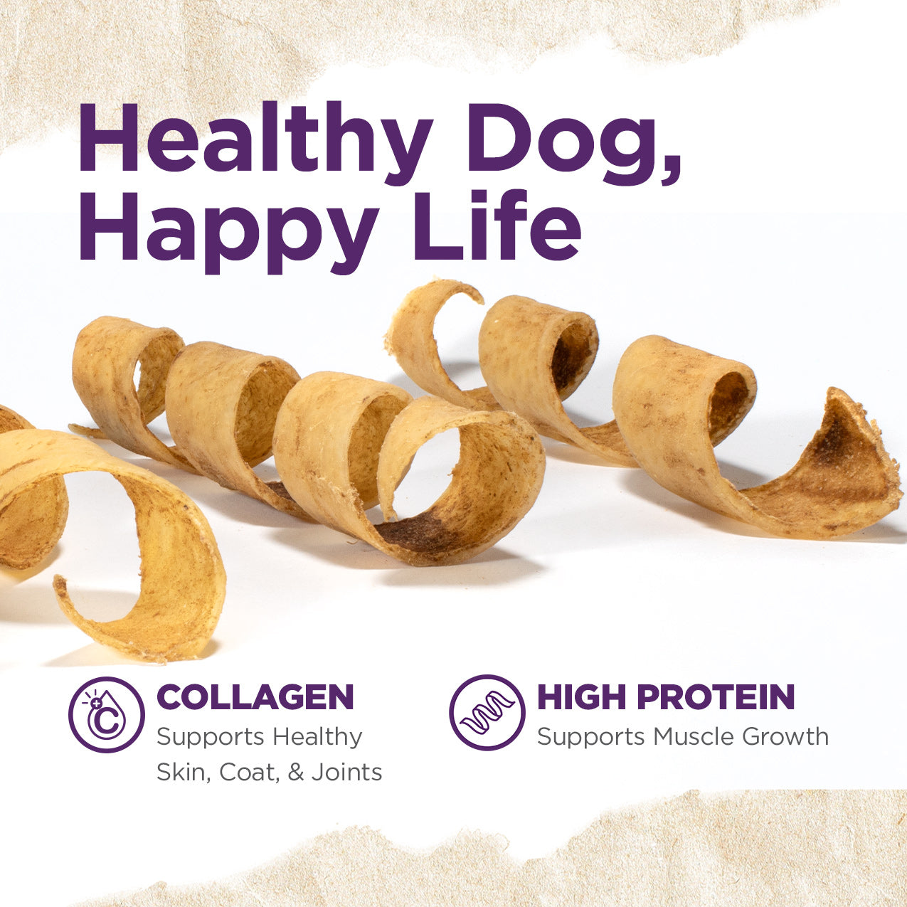 5-6 Inch Pork Collagen Springs Natural Farm Shop Collagen Sticks