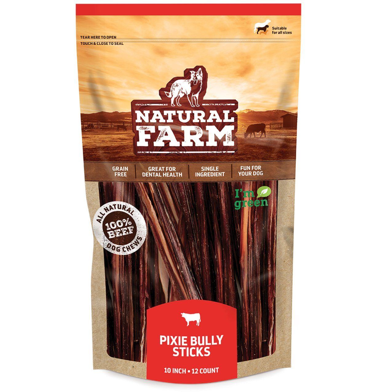 10 Inch Pixie Bully Sticks Order Extra Thin All Natural Bully