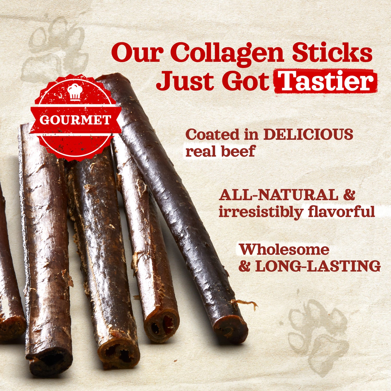 4 Inch Bully Coated Gourmet Collagen Sticks Natural Farm Shop Collagen Sticks