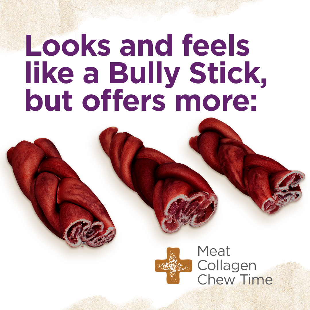 6 Inch Braided Super Collagen Sticks Natural Farm Shop Collagen Sticks