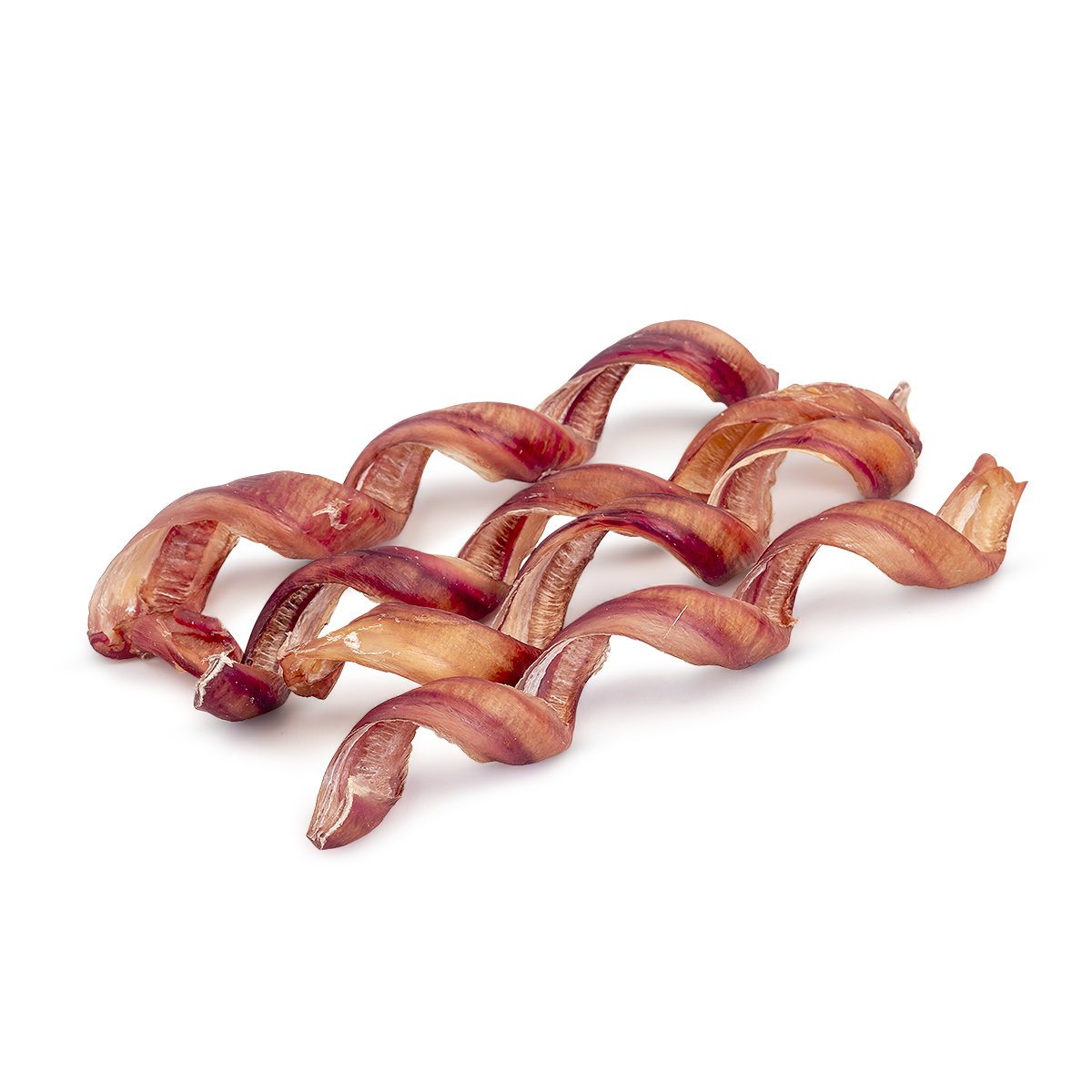 Bully stick shaped into a spring 12 inch treat