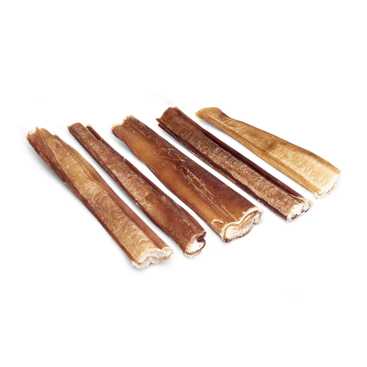 Thin bully stick 6 inch chew ideal for light chewers