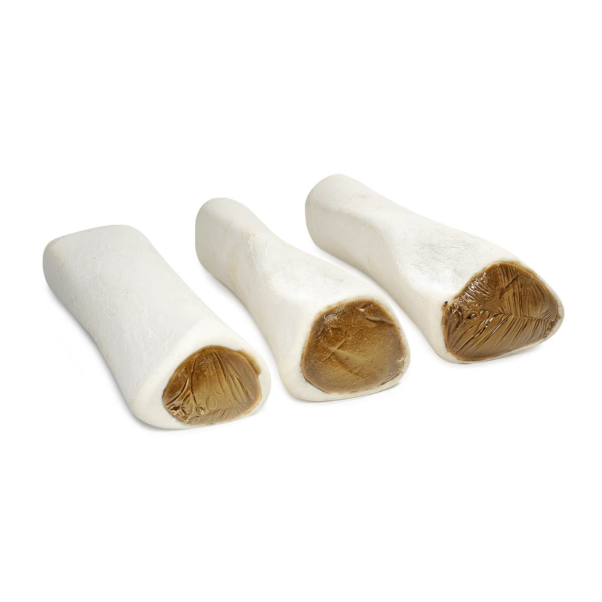 Stuffed bone with bacon and cheese flavor for dogs