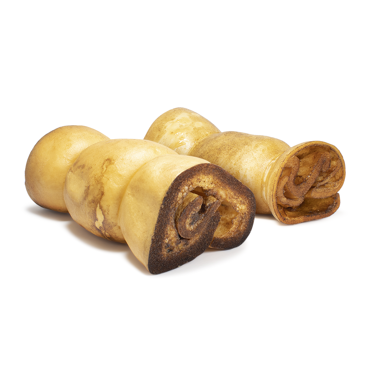 5-6 Inch Beef Cheek Rolls Peanut Butter Flavor Natural Farm Shop Beef Chews