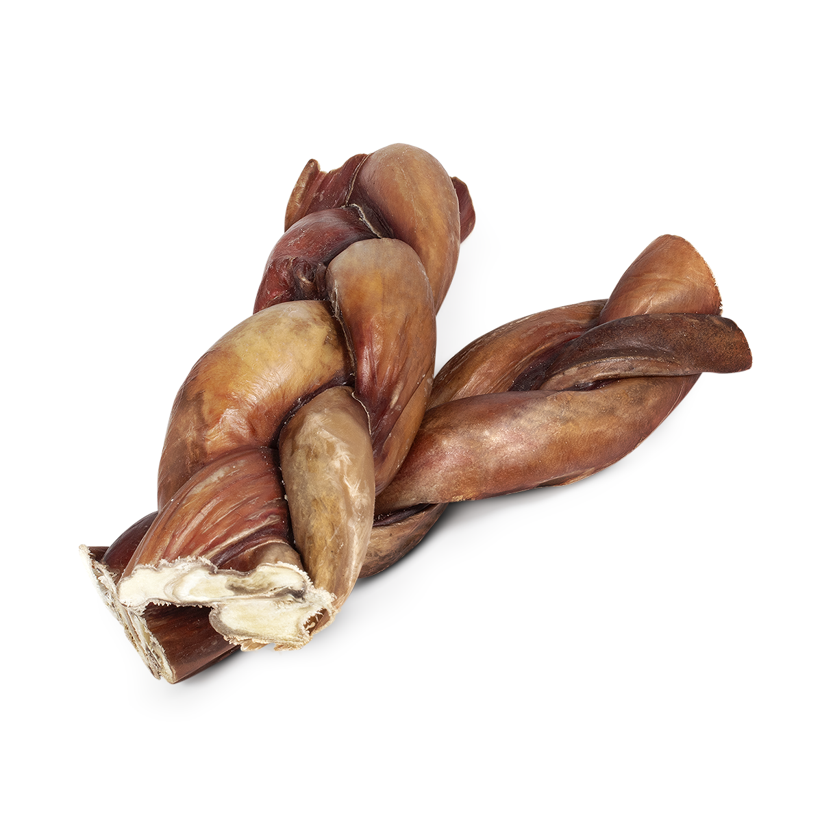 6 inch braided bully stick treat for lasting chewing