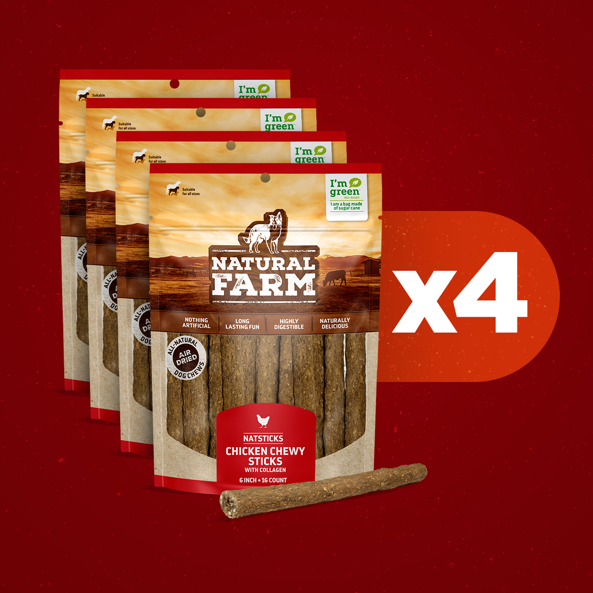 6 Inch Natsticks Chicken Bundle Packs Natural Farm Shop Bundle
