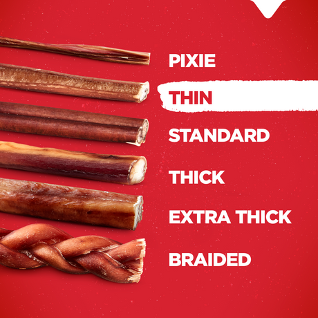 6 Inch Thin Bully Sticks Natural Farm Shop Bully Sticks