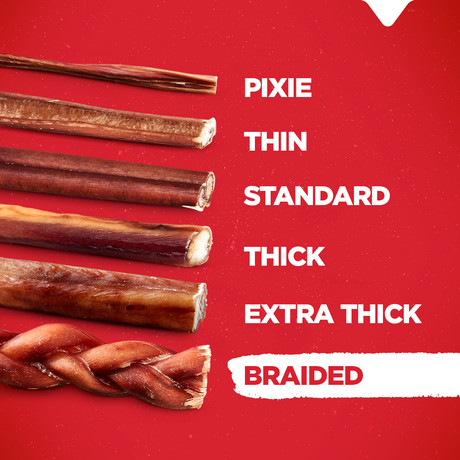 4-5 Inch Braided Bully Sticks Natural Farm Shop Bully Sticks