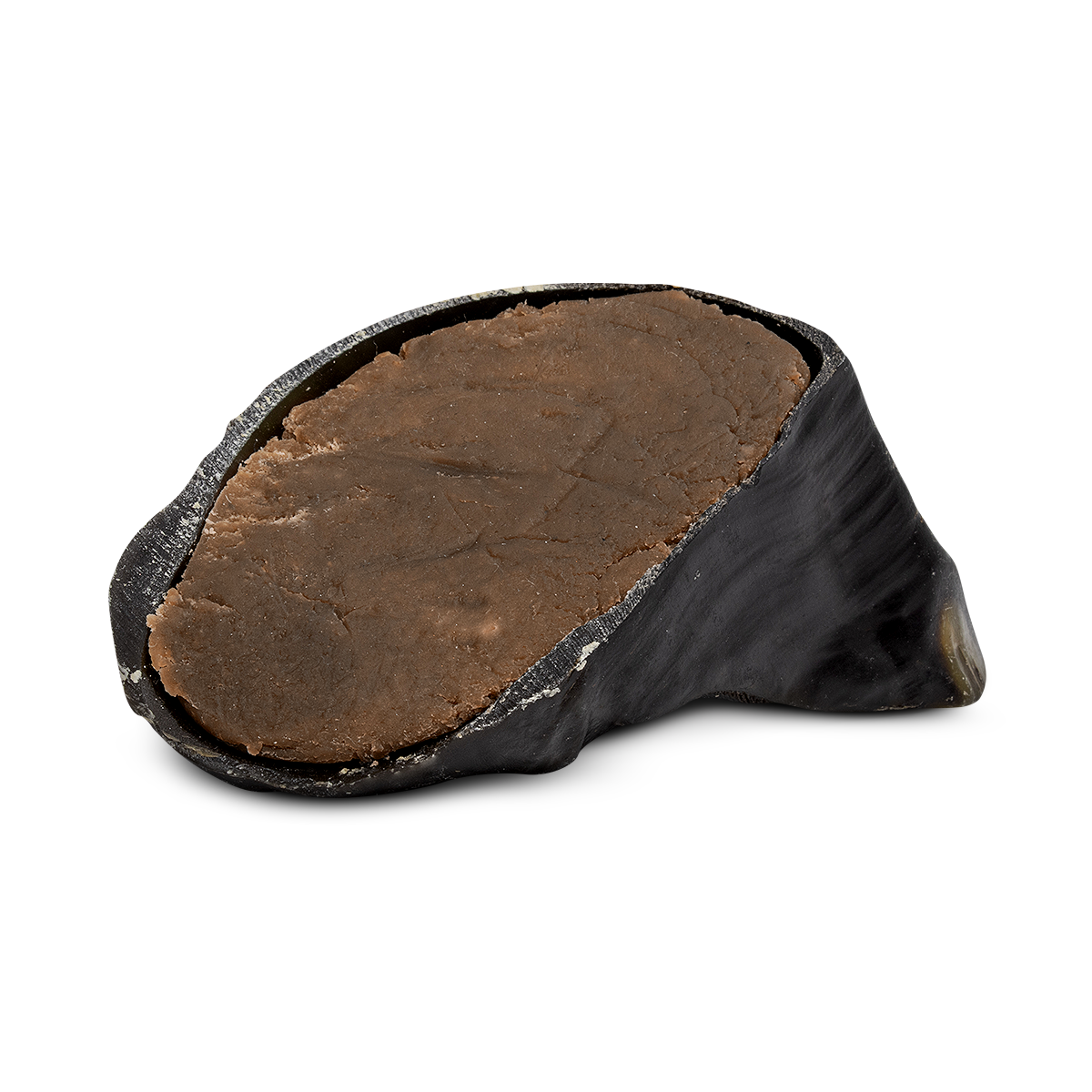 Cow hooves stuffed with peanut butter flavor chew for dogs