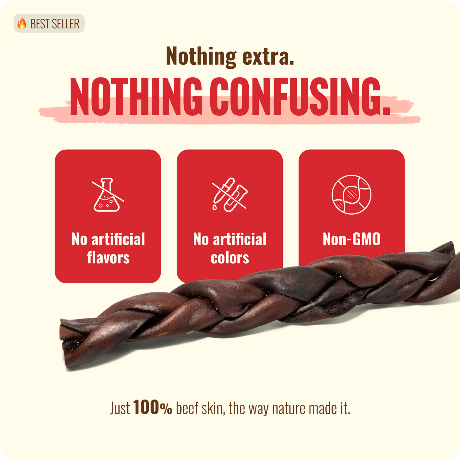 12 Inch Braided Collagen Sticks