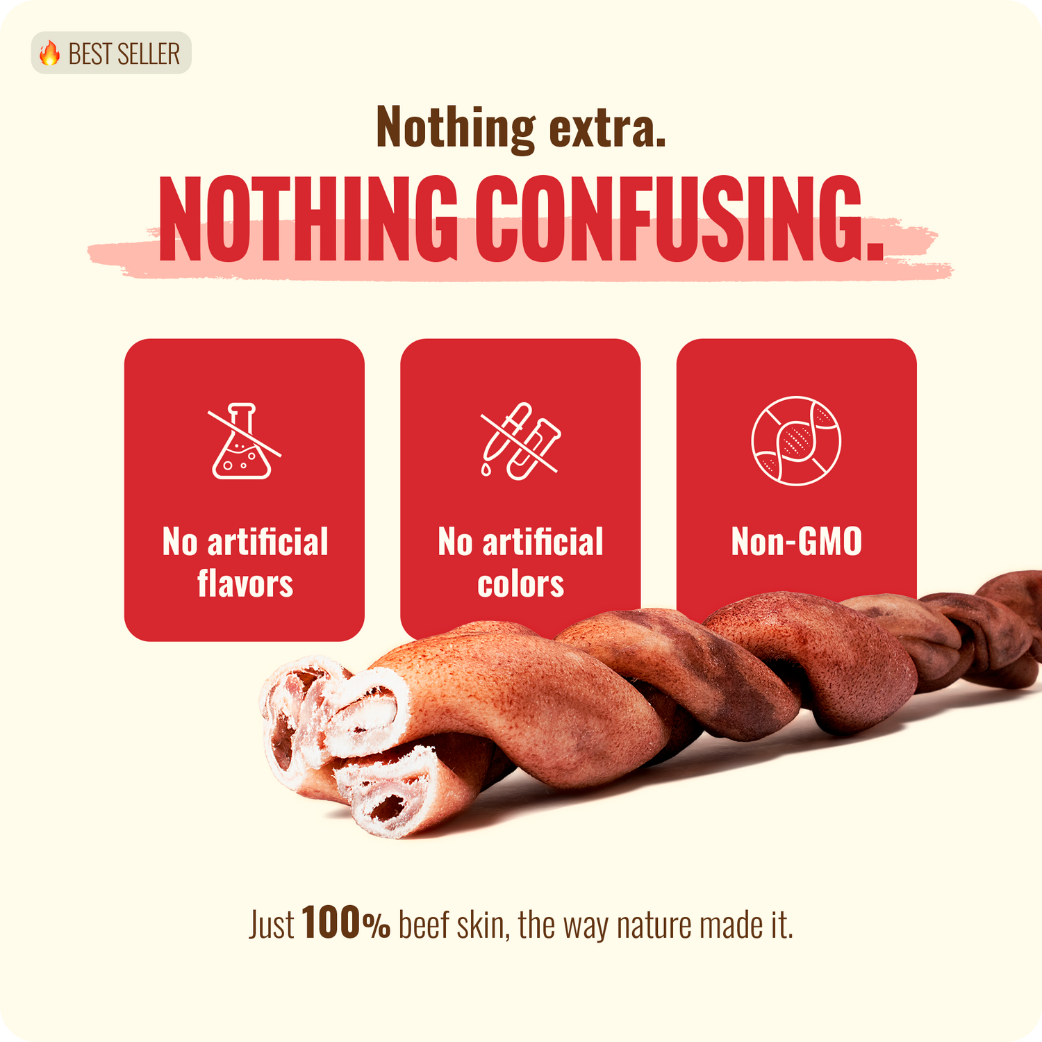 12 inch Braided Super Collagen Sticks