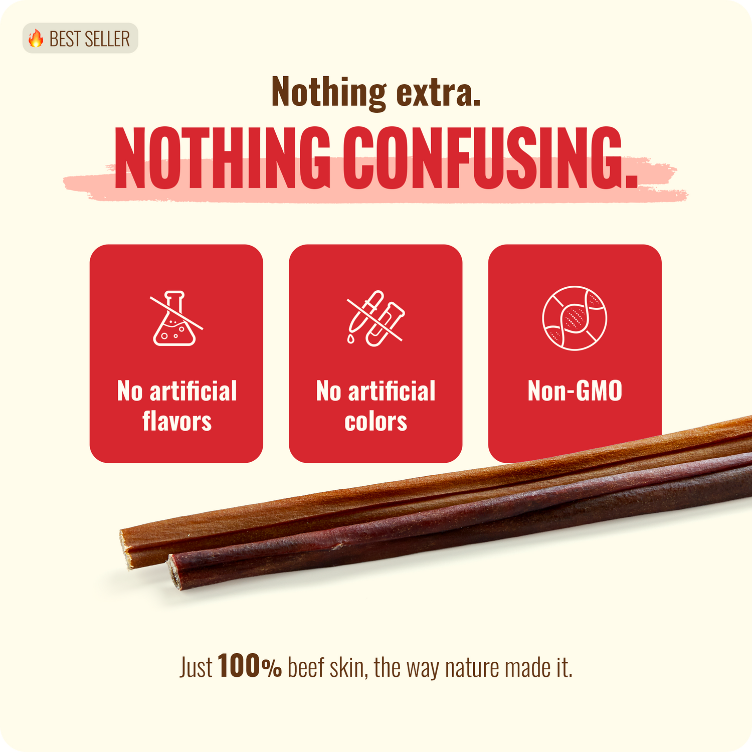 12 Inch Beef Collagen Sticks