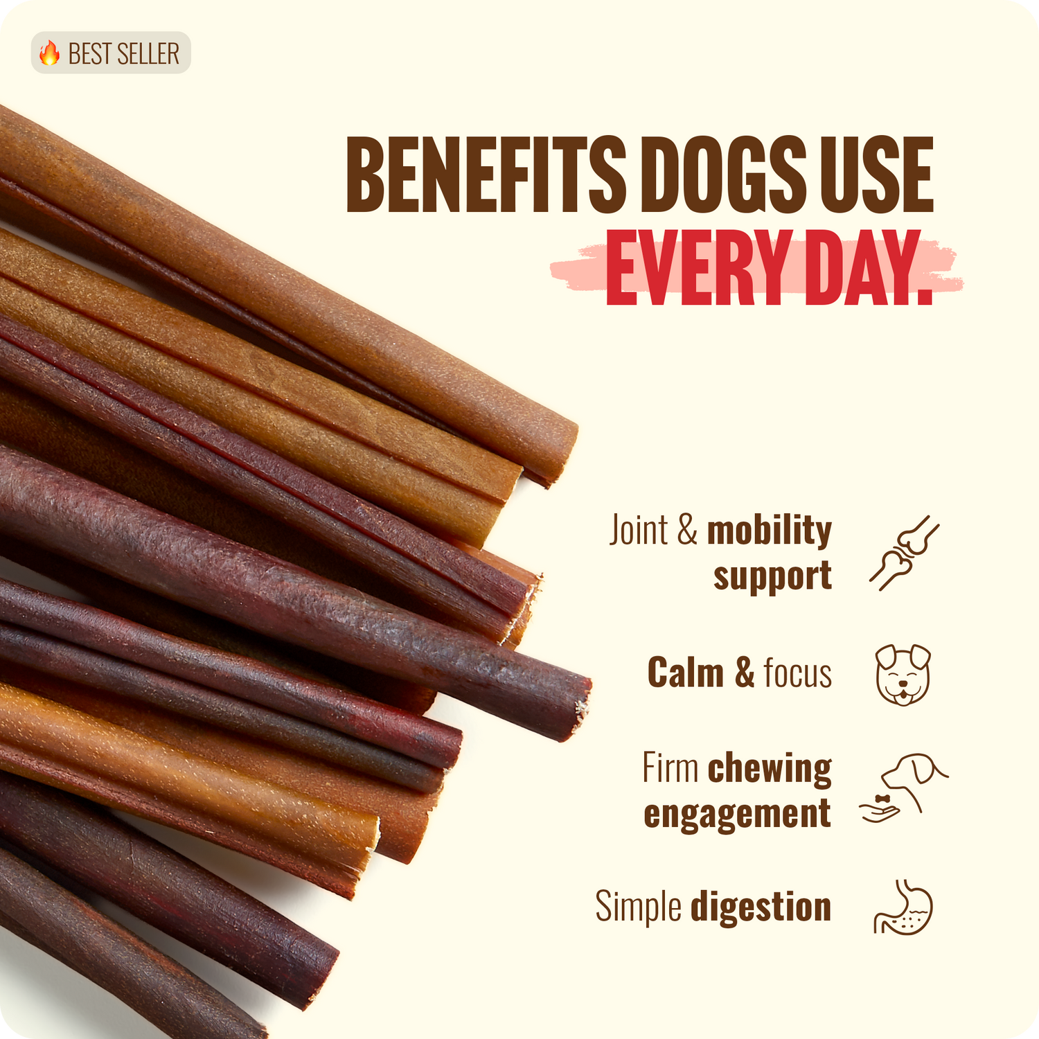 12 Inch Beef Collagen Sticks