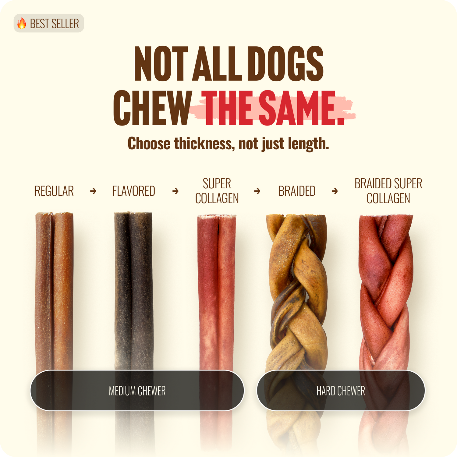 12 Inch Bully Coated Gourmet Collagen Sticks