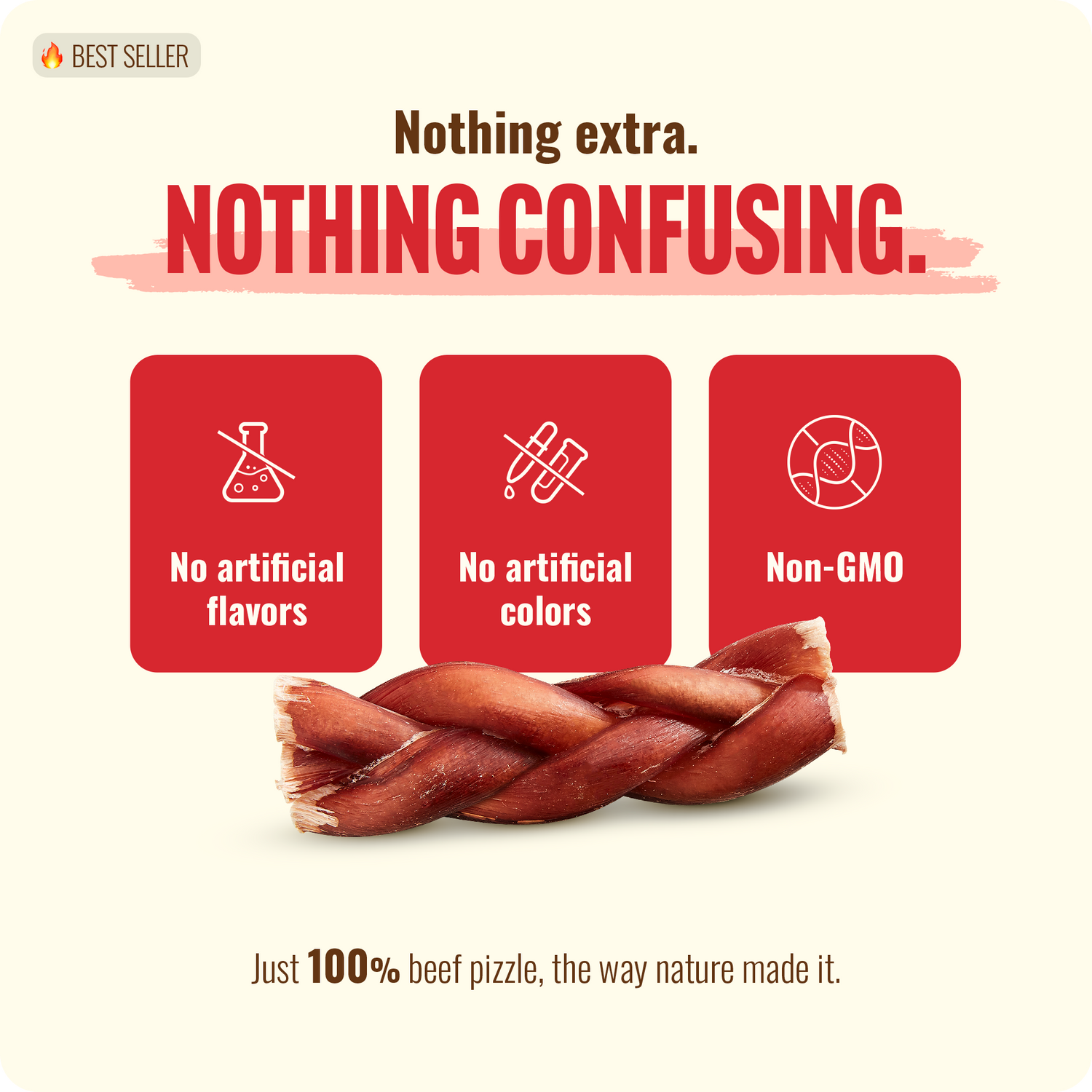 4-5 Inch Braided Bully Sticks