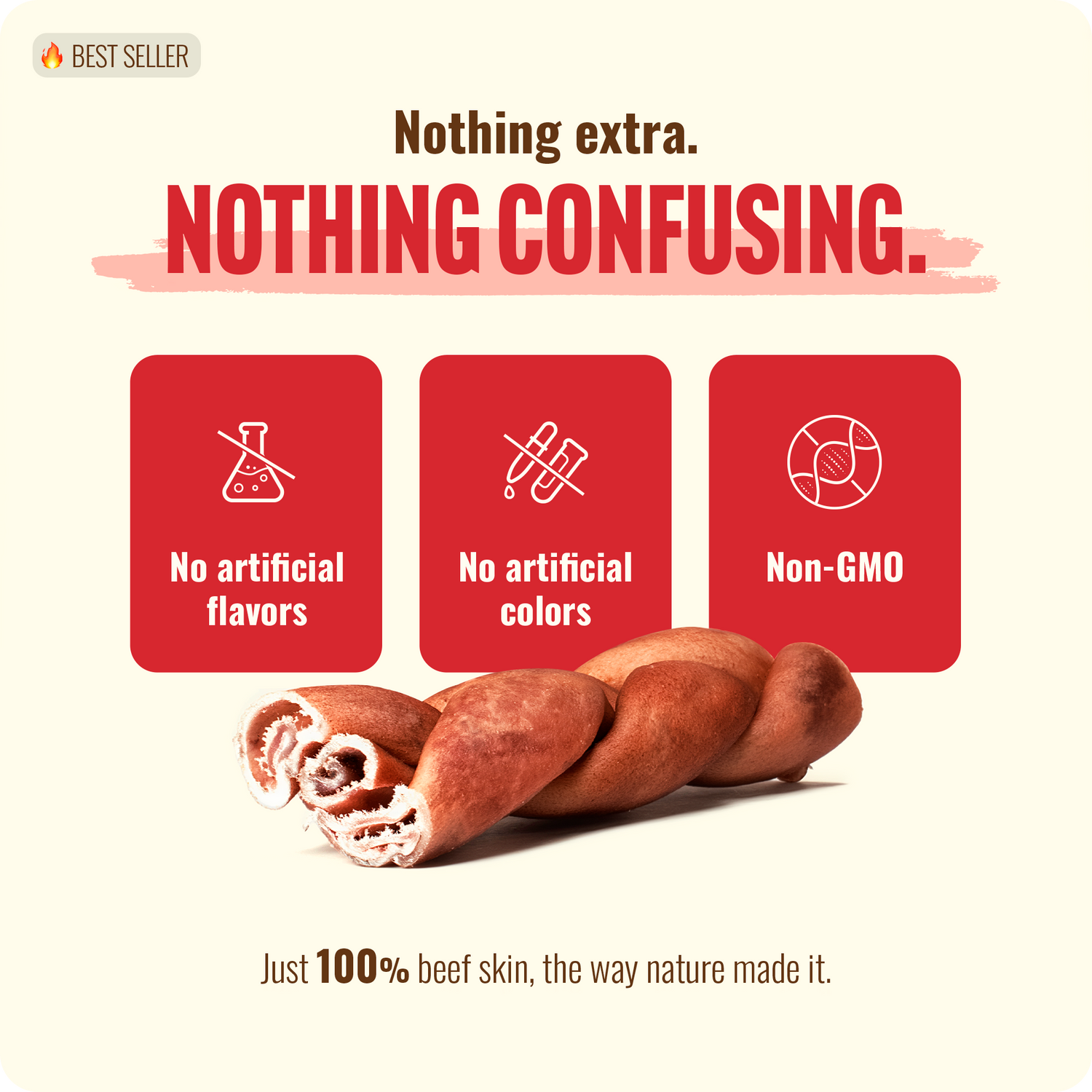 6 Inch Braided Super Collagen Sticks