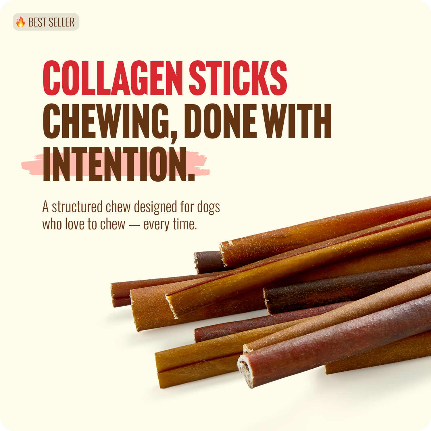 6 Inch Beef Collagen Sticks