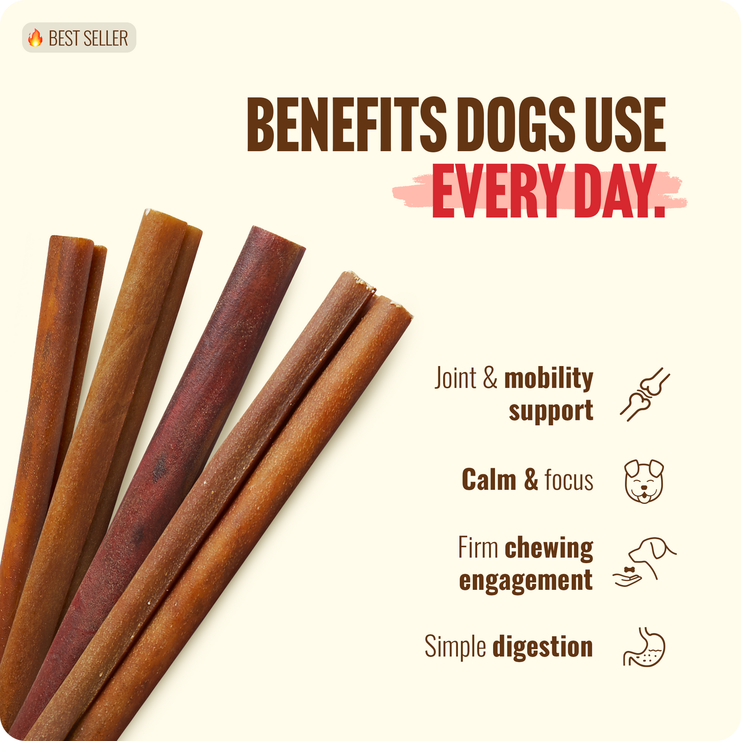 6 Inch Beef Collagen Sticks