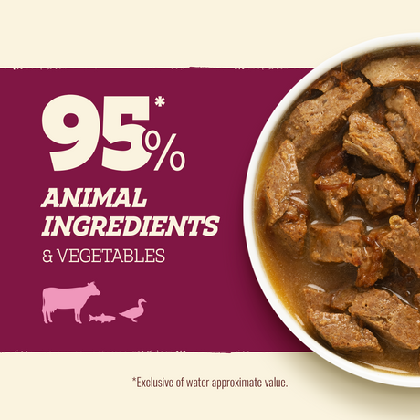 Natural Farm Red Meat Recipe - 95% Animal Ingredients Wet Food for Adult Dogs (12 Cans)