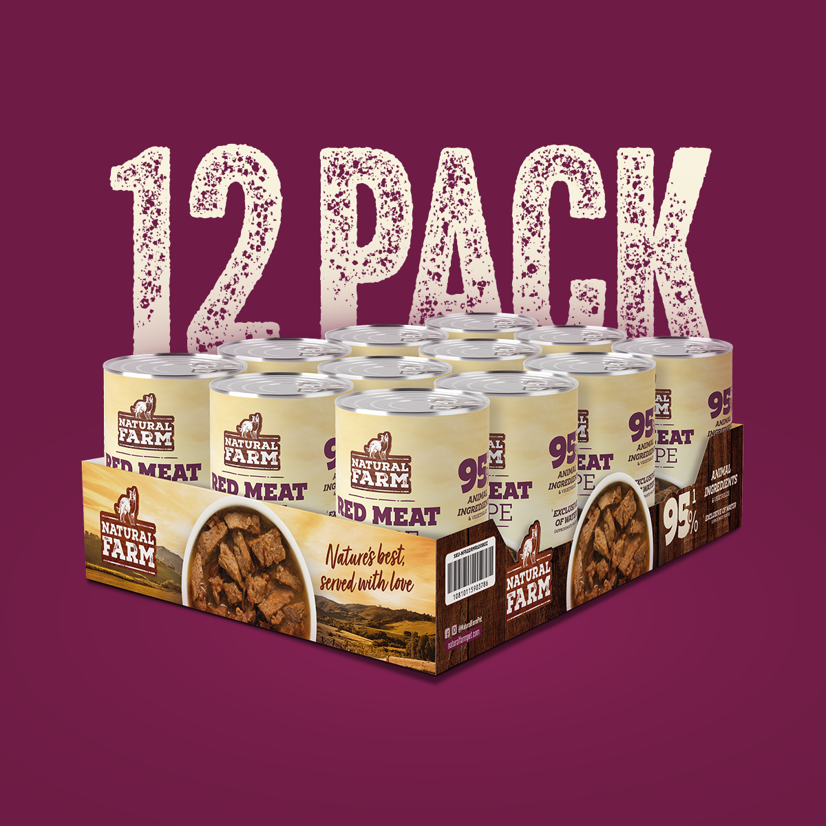 Natural Farm Red Meat Recipe - 12 Cans