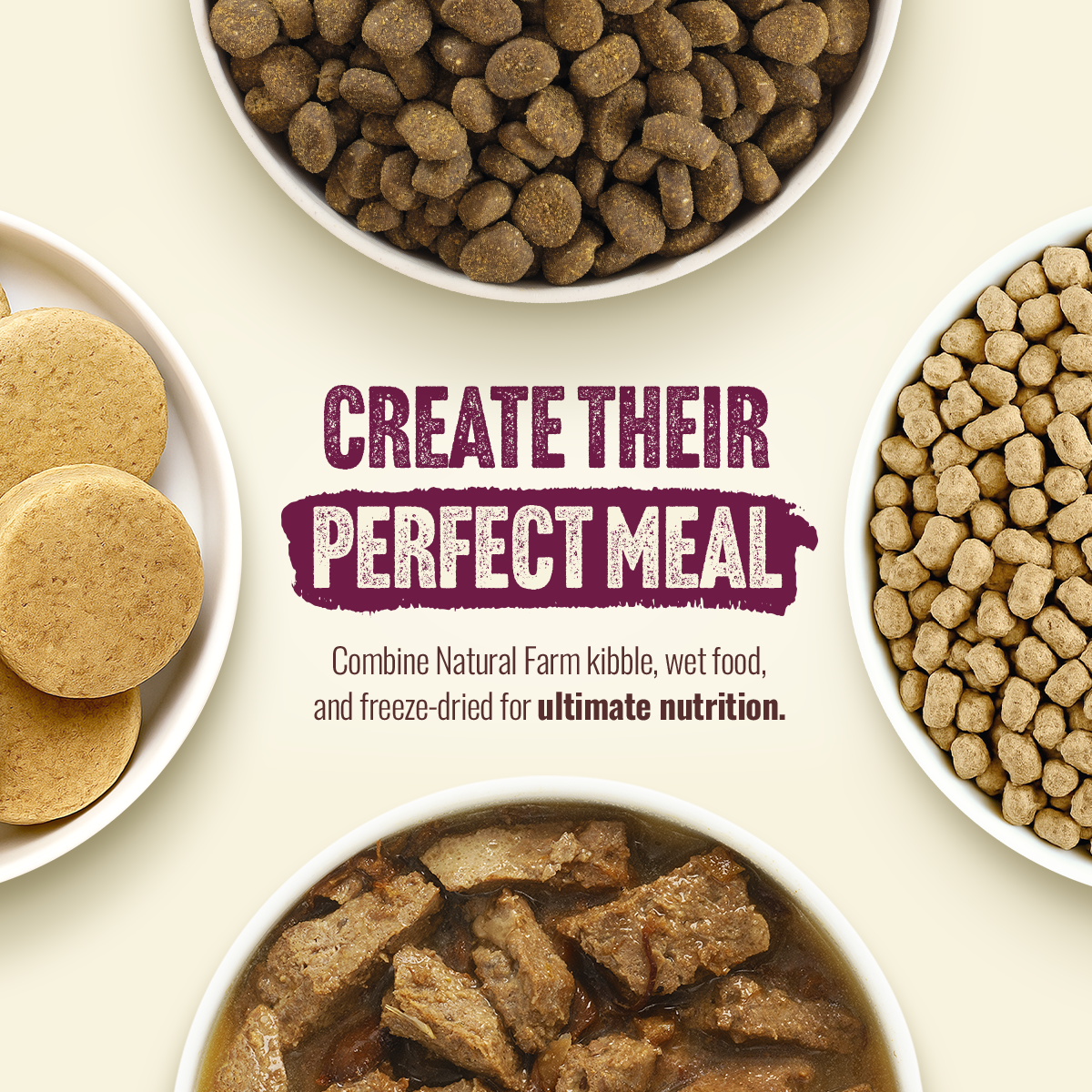 Natural Farm Red Meat Recipe - 95% Animal Ingredients Wet Food for Adult Dogs (12 Cans)