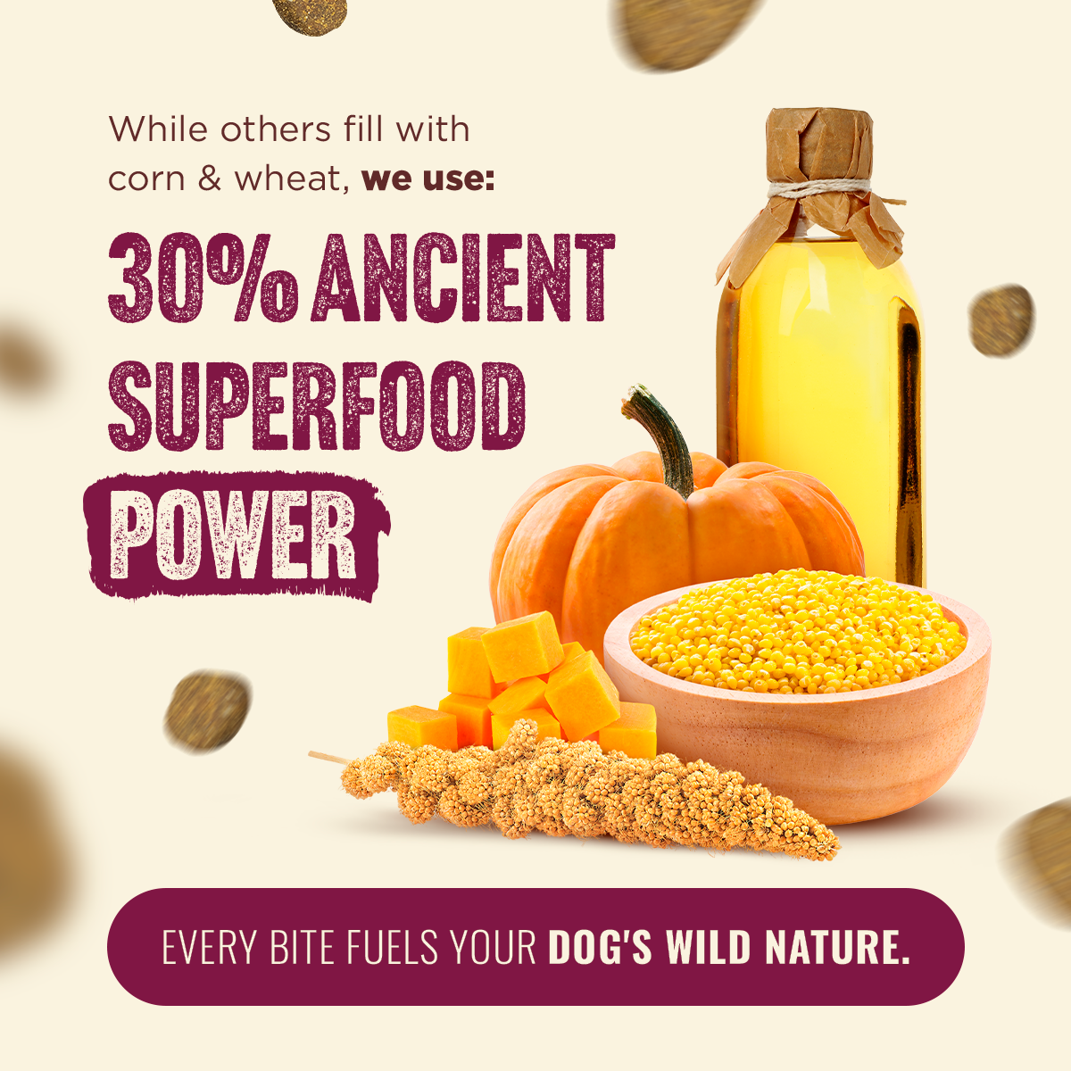 Natural Farm Fresh from the Farm Red Meat Recipe with Collagen - Joint & Coat Support for All Life Stages