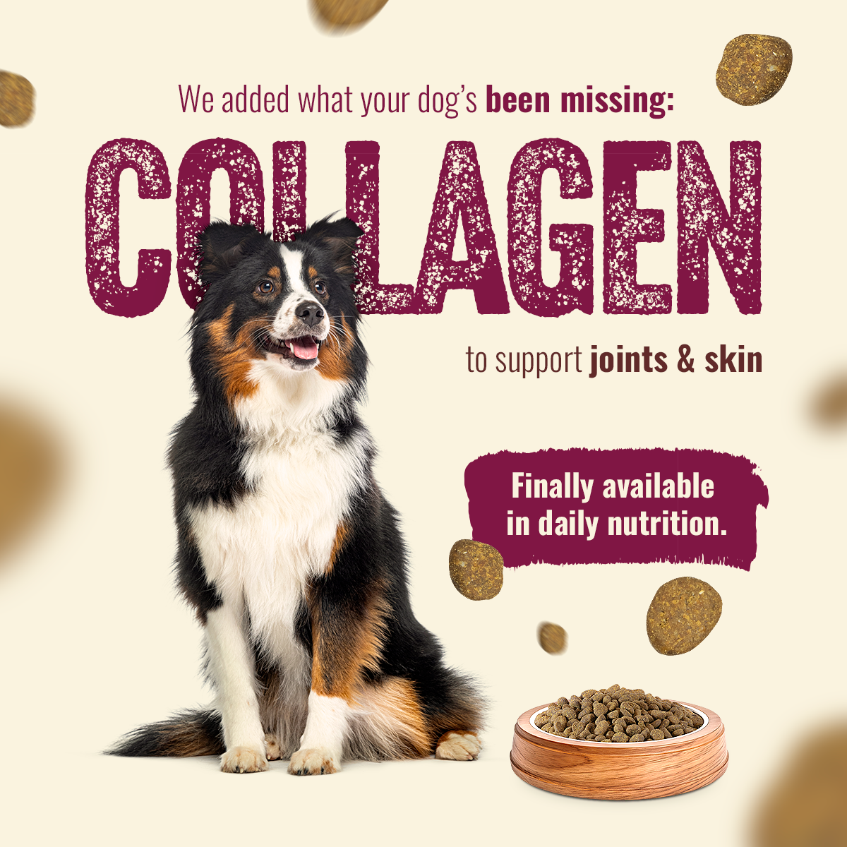 Natural Farm Fresh from the Farm Red Meat Recipe with Collagen - Joint & Coat Support for All Life Stages