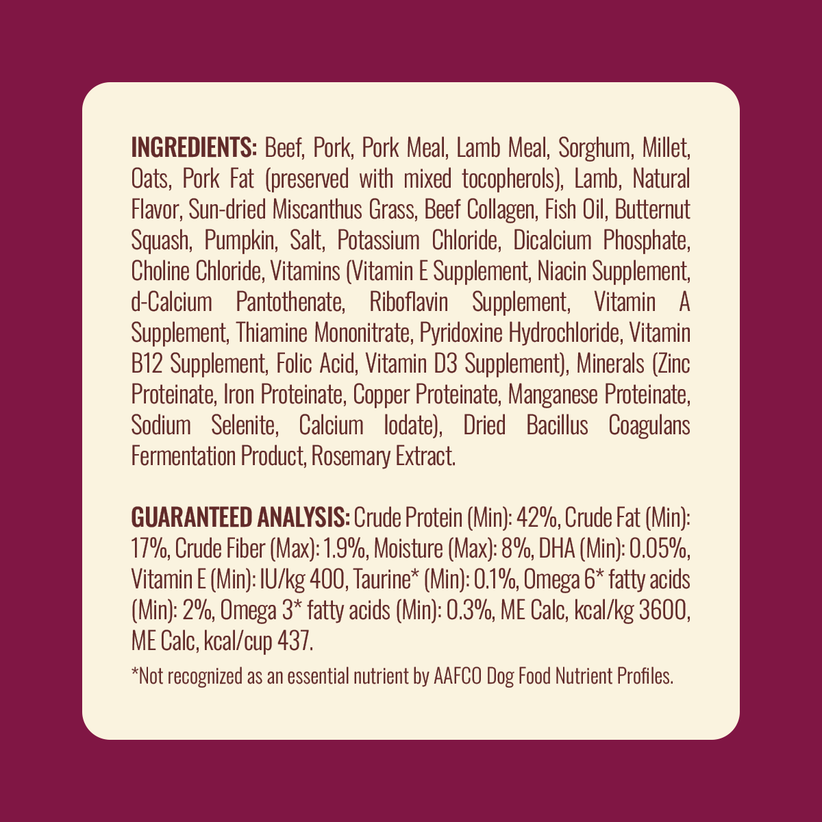 Natural Farm Fresh from the Farm Red Meat Recipe with Collagen - Joint & Coat Support for All Life Stages