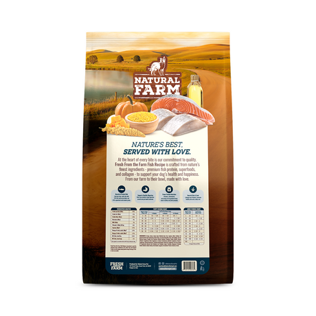 Natural Farm Fresh from the Farm Fish Recipe with Collagen - Joint & Coat Support for All Life Stages