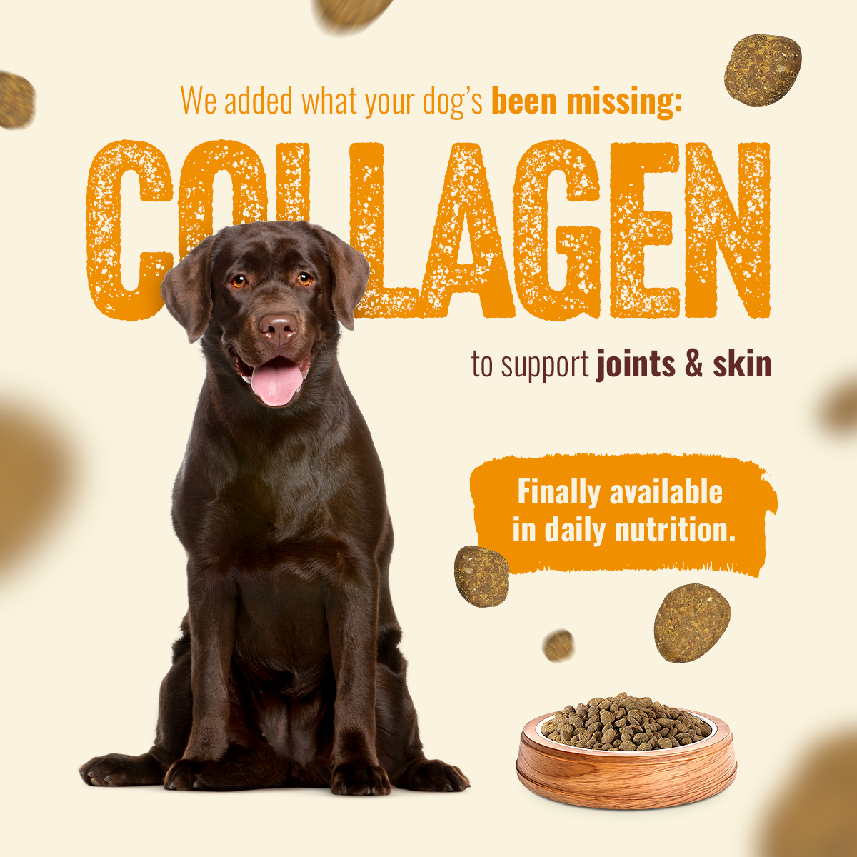 Natural Farm Fresh from the Farm Poultry Recipe with Collagen - Joint & Coat Support for All Life Stages