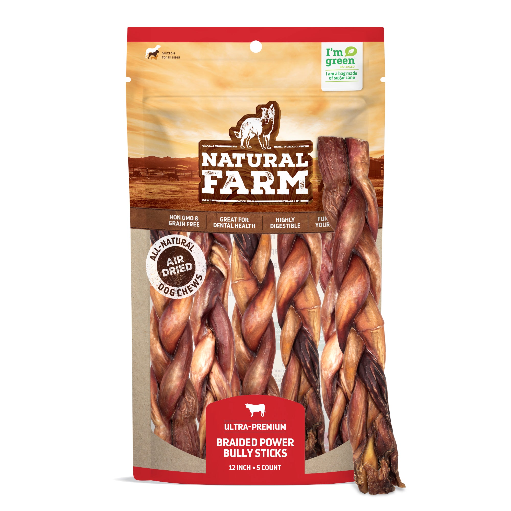 Large braided bully sticks shop