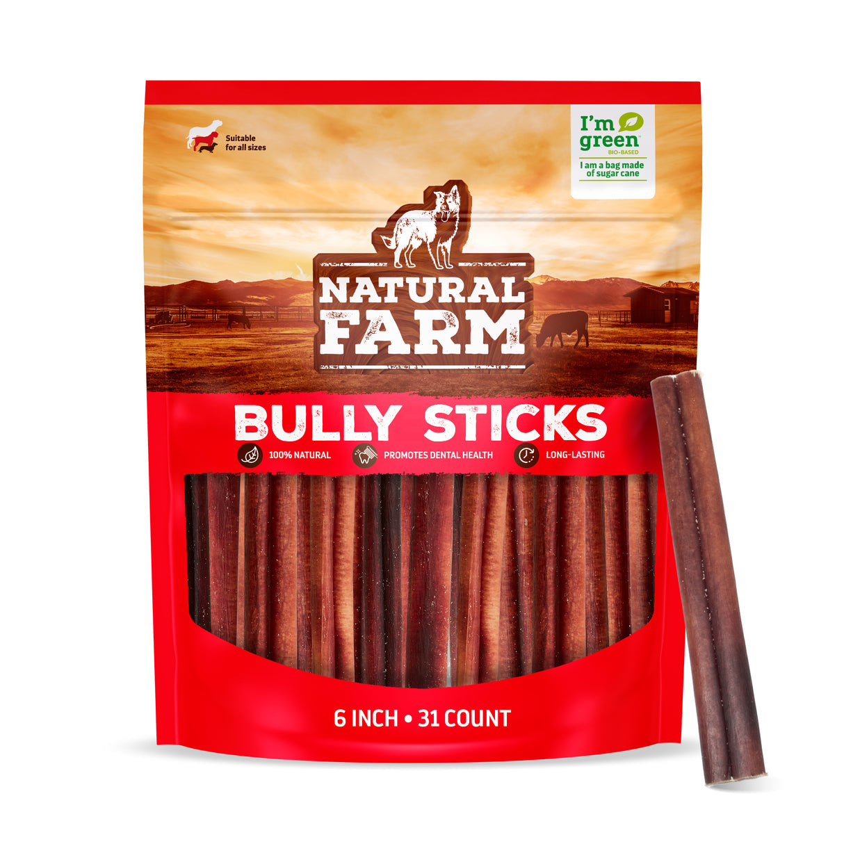 6 Inch Standard 31 Pack - Bully Sticks