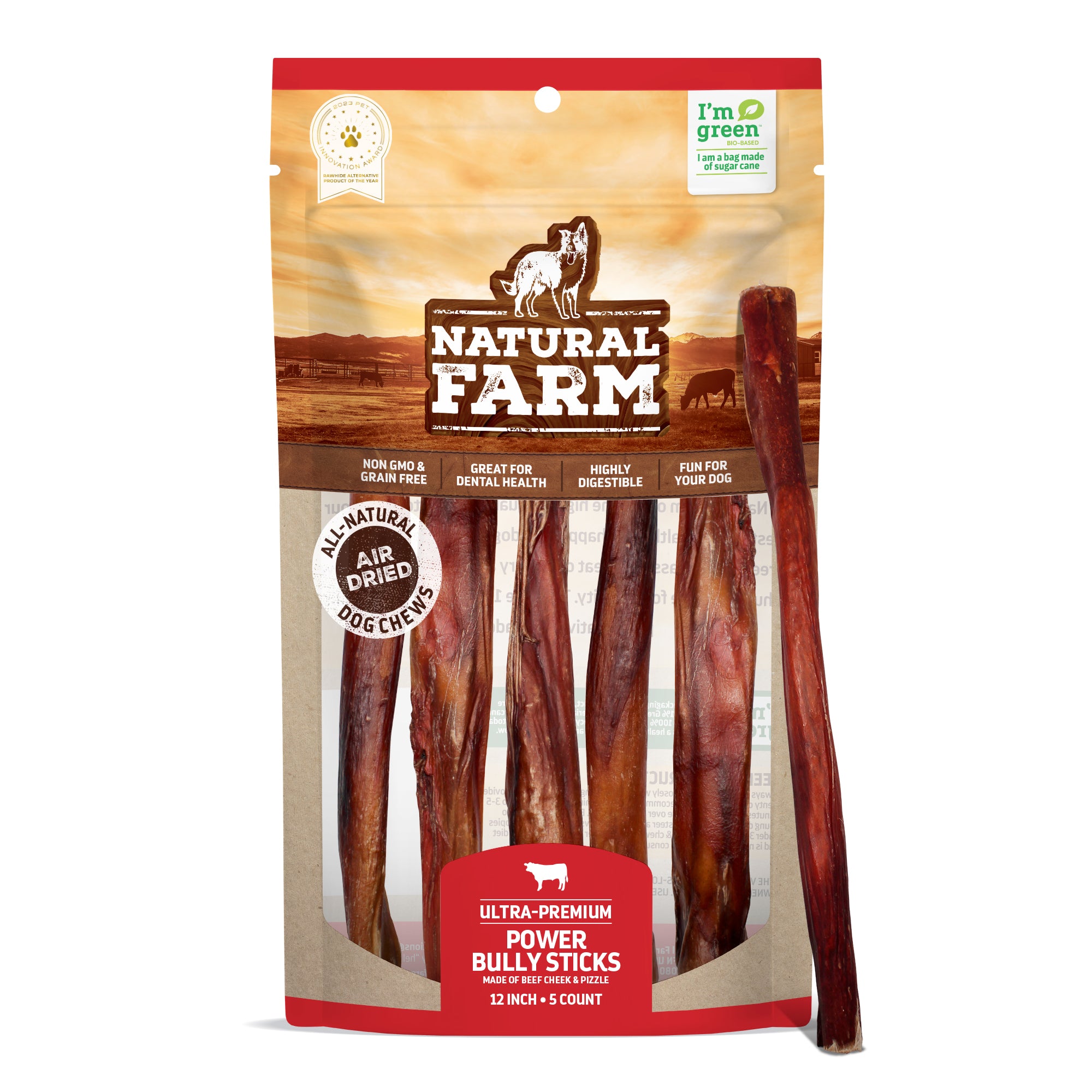 Power Bully Sticks for Dogs 12 Inch