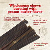 3-5 Inch Collagen Sticks Peanut Butter Flavor Natural Farm Shop Collagen Sticks