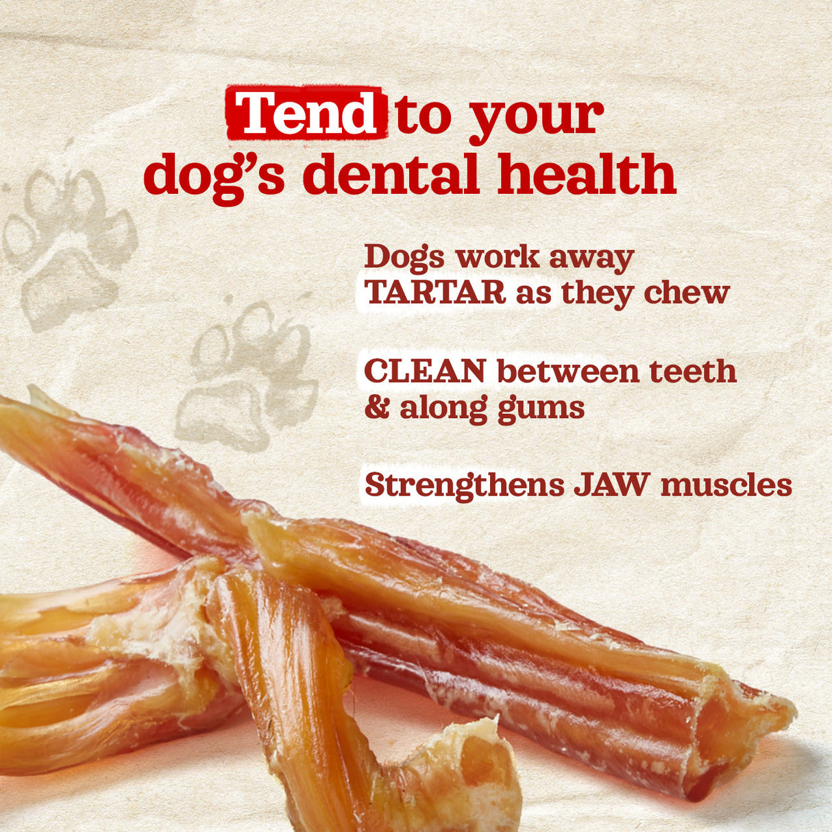 4-6 Inch Beef Tendon Dog Chews Natural Farm Shop Beef Chews
