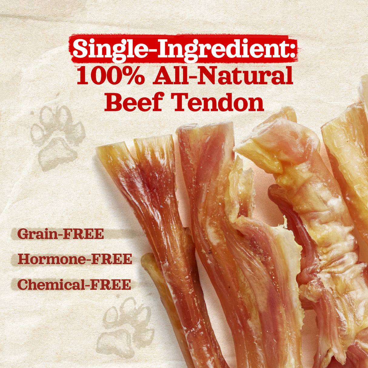 4-6 Inch Beef Tendon Dog Chews Natural Farm Shop Beef Chews