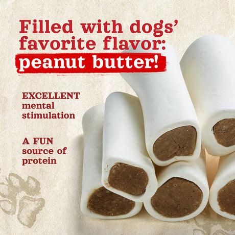 5-6 Inch Peanut Butter Filled Bones Natural Farm Shop Bones
