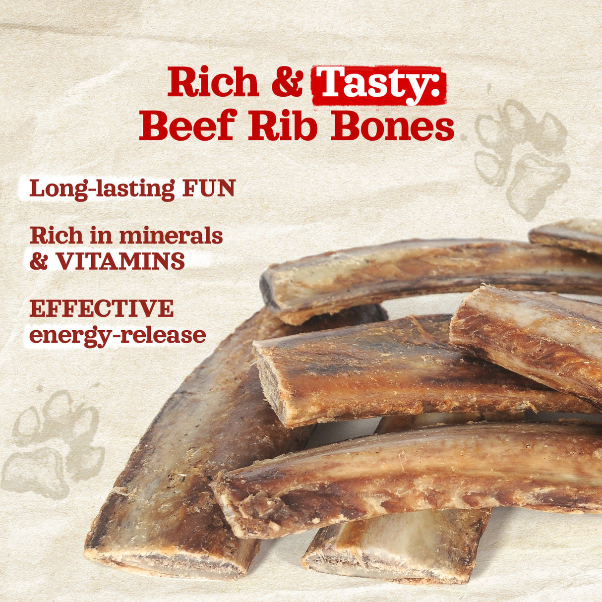 6 Inch Beef Rib Bones for Dogs Natural Farm Shop Bones