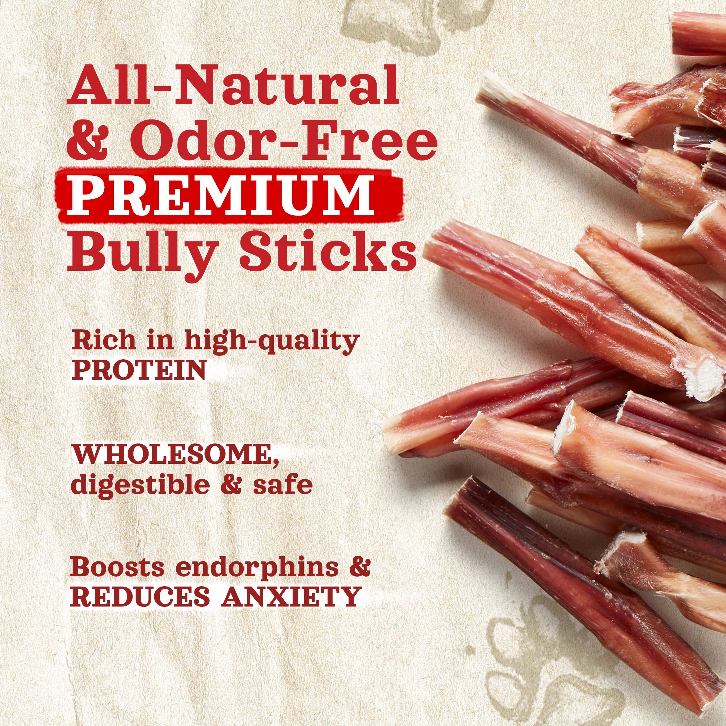 4 inch Bully Sticks for Dogs Natural Farm