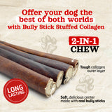 12 Inch Stuffed Collagen Sticks Bully Stick Flavor Natural Farm Shop Collagen Sticks